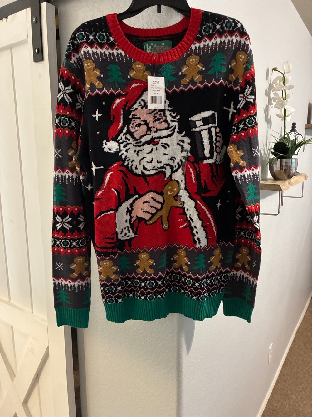 NWT! Ugly Christmas Sweater Men Crewneck - Red, Black, Green, White, Brown